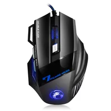 Игровая мышь, геймер, 7 кнопок, 5500 dpi, проводная эргономичная мышь, Led Mause, компьютерная мышь, бесшумная, USB, PC, мыши с подсветкой для ноутбука