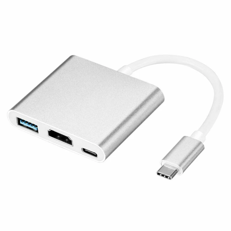 1 шт. type C USB 3,1-USB-C 4K HDMI USB 3,0 кабель-адаптер прочный для ноутбука