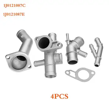 

4pcs/set 06A121132A Replacement for MK4 1.8T TT Aluminum Coolant Flange Upgrade Kit Engine Cooling Coolant