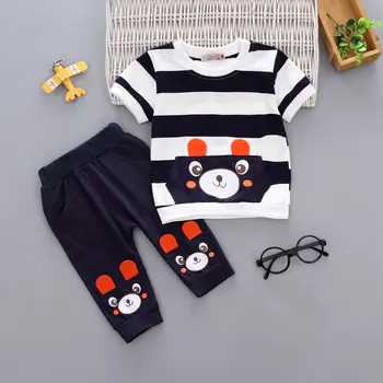 

Fashion Summer Children Boys Girls Clothes Kids Cotton bear T-Shirt Short 2Pcs/Sets Toddler Clothing Sets Infants Tracksuits set
