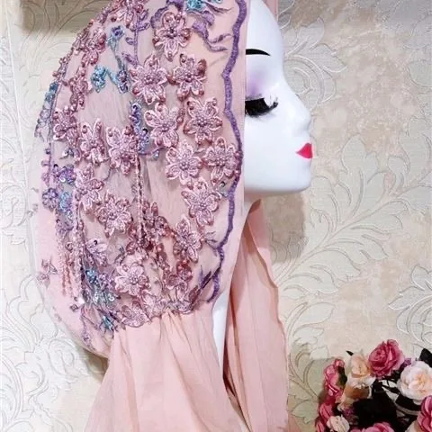 Мусульманский Исламский женский роскошный свадебный длинный шарф обёрточная бумага хиджабы