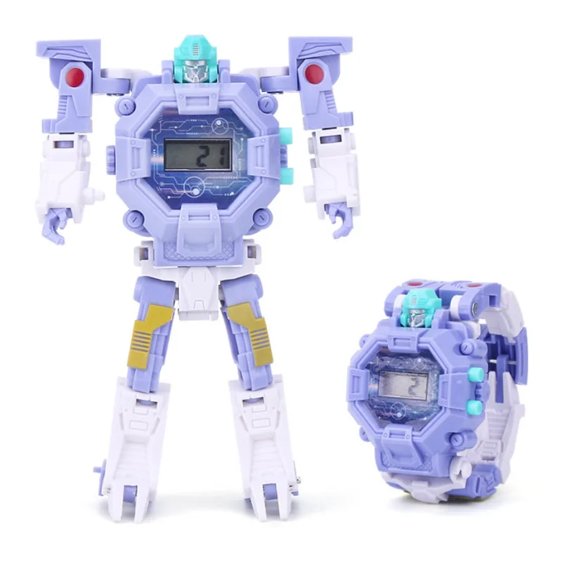 Водонепроницаемый Робот детские часы игрушки для детей на день рождения Рождественский подарок часы для мальчиков - Цвет: Purple