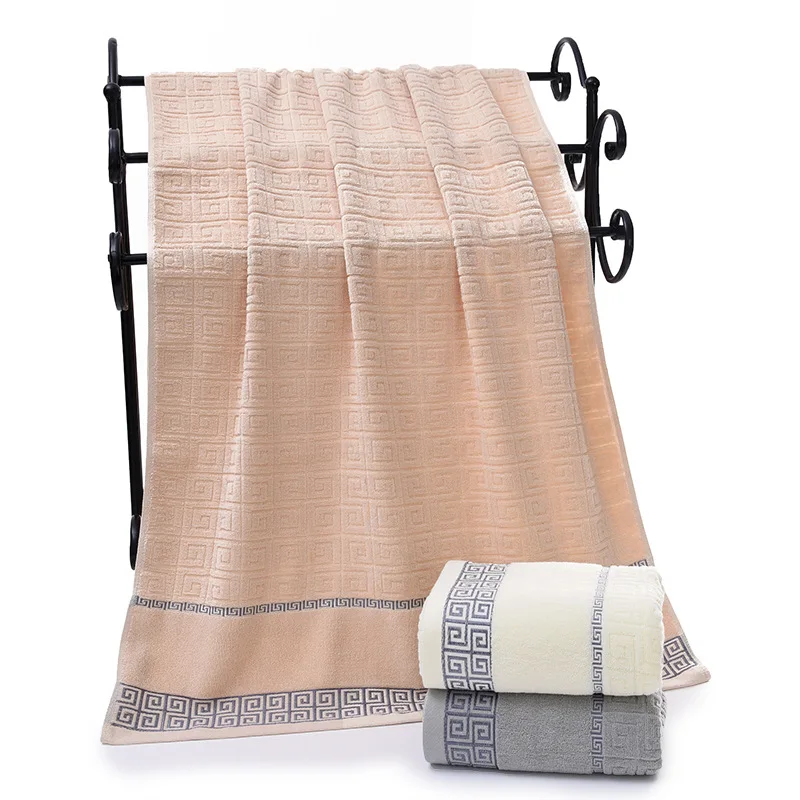 Wholesale creative new adult cotton towel home soft absorbent jacquard bath towel gift cover custom logo