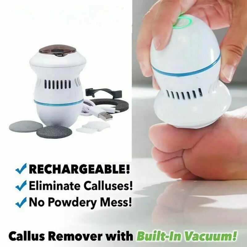 

Pedi Vac Remover Rechargeable New Electronic Foot Files Pedicure Tools Pedi Feet Care Perfect for Hard Cracked Skin callus