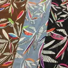 Tissus африканская ткань Гавайский ветер печатных шифон бисера дробления высокого класса рубашка жемчуг Пряжа платье юбка ткани