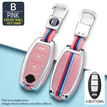 Custodia per chiave a distanza per auto in lega di zinco Shell Nissan Qashqai X-Trail T32 T31 Juke J10 J11 Kicks Tiida Pathfinder Note per Infiniti 4 Custodia per chiave a distanza per auto in lega di zinco Shell Nissan Qashqai X-Trail T32 T31 Juke J10 J11 Kicks Tiida Pathfinder Note per Infiniti - Custodia per chiave a distanza per auto in lega di zinco Shell Nissan Qashqai X