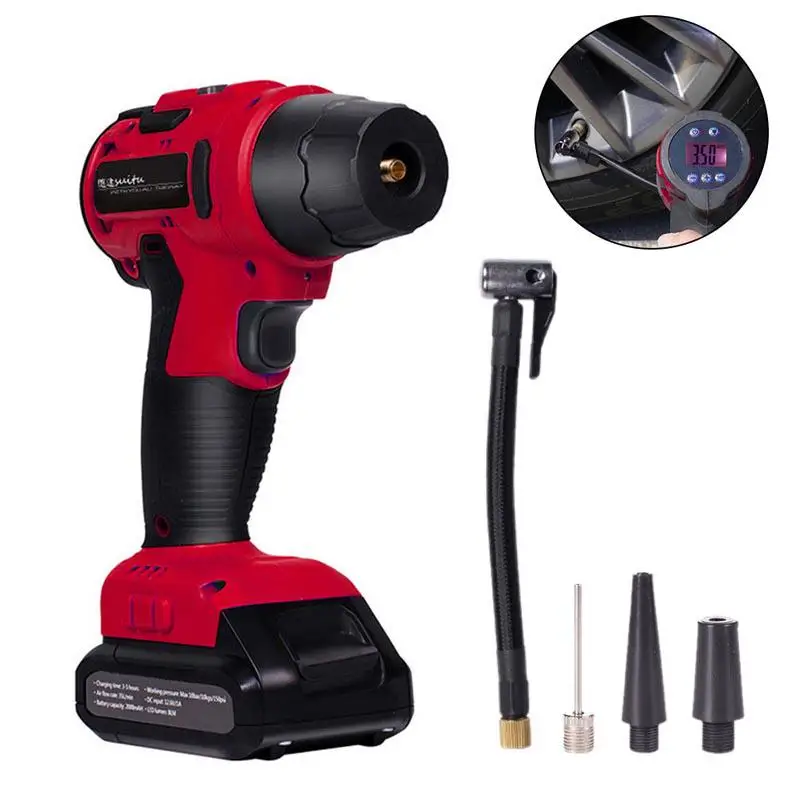 

Car Inflatable Pump Auto matic Cordless Tire Inflator Portable Air Compressor Read Digital Pressure Gauge Built In LED Light