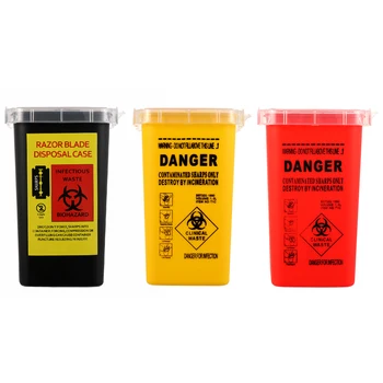 

1L Capacity Sharps Container Needles Bin Biohazard Tattoo Piercing Needles Disposal Collect Box Tattoo Artist Waste Box