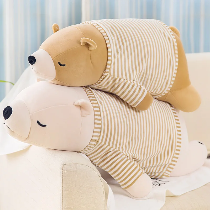 

Polar Bear Plush Pillow Stuffed Animals Dolls Baby Soft Toys Kawaii Sleeping Cushion PP Cotton Home Decoration Plushies