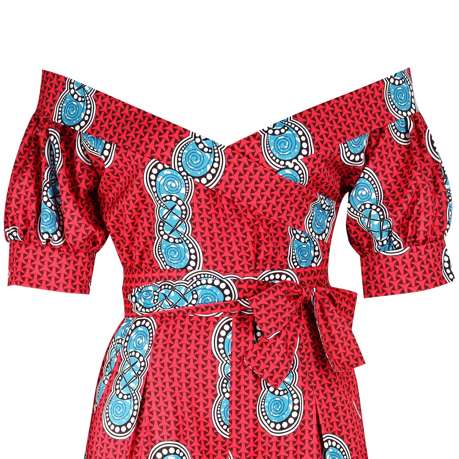 african fashion style New Summer African Printing Jumpsuit For Women Fashion Lantern Sleeves Off Shoulder Ankara Style Trousers Casual Lady Jumpsuit african outfits