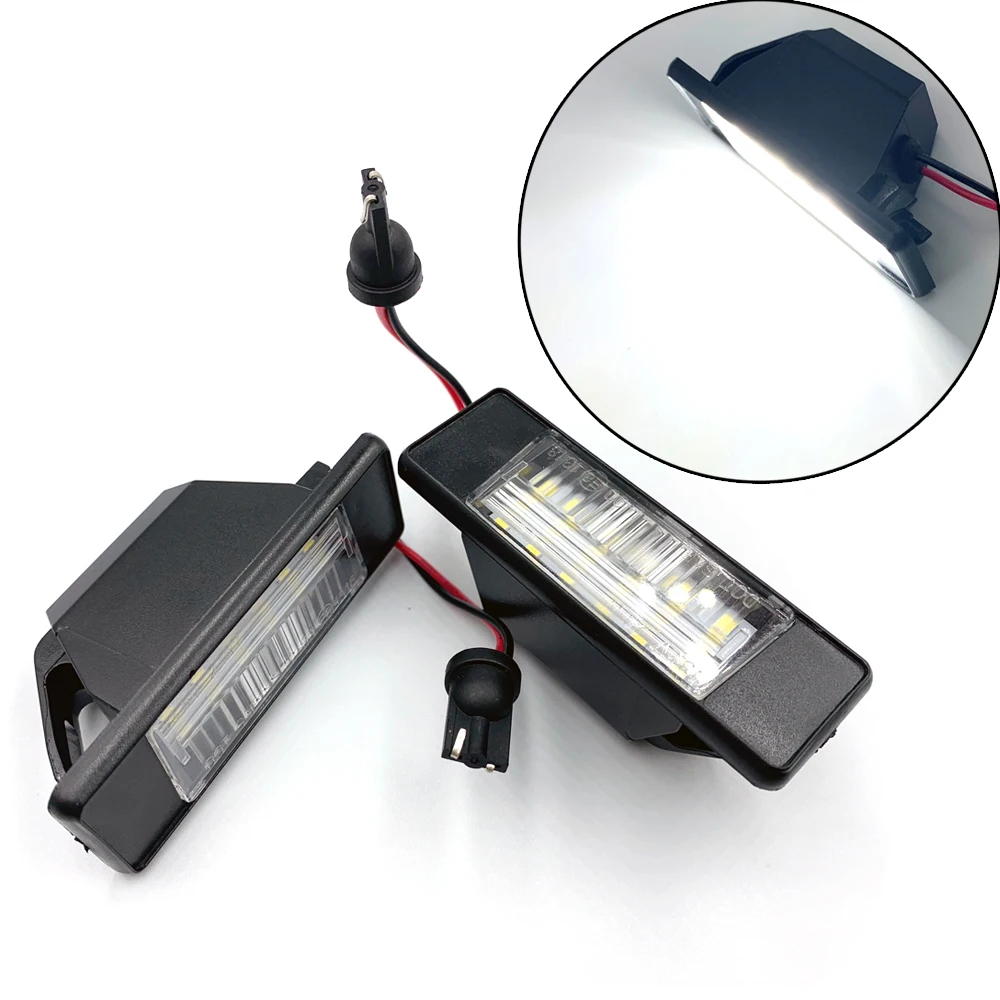 

2pcs Error Free Xenon White LED License Plate light for Nissan Qashqai j10 for Pathfinder juke for Primera for X-trail car lamp