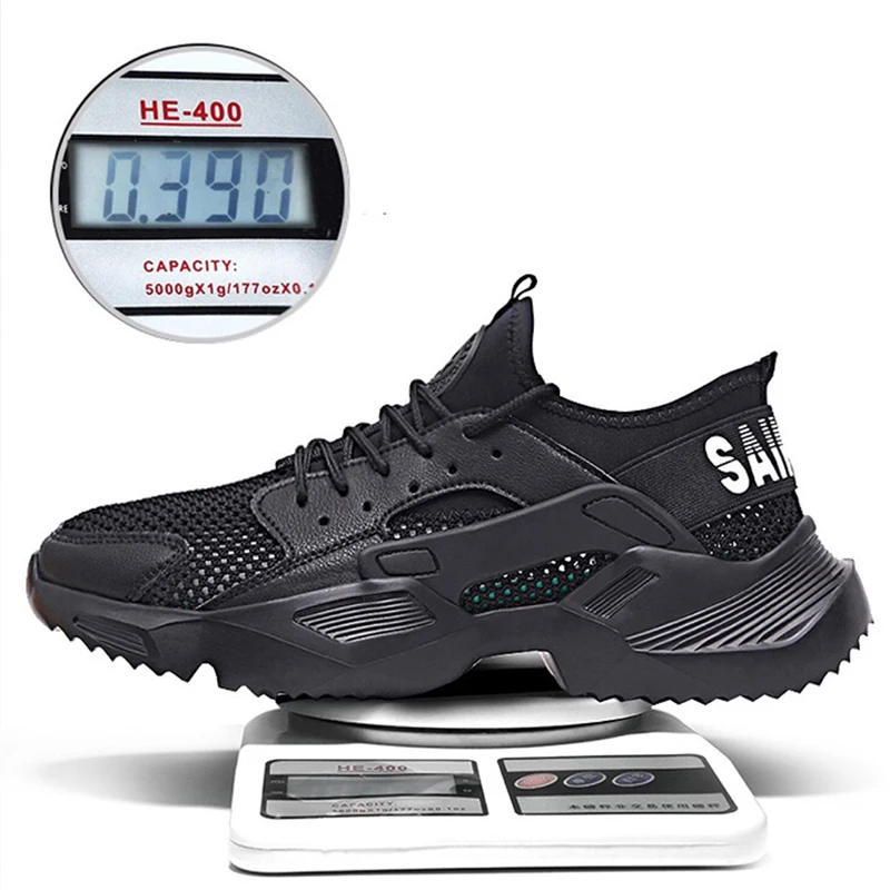 Men non-slip work safety shoes Work boots With steel toe cap Anti-smashing Safety shoes men shoes