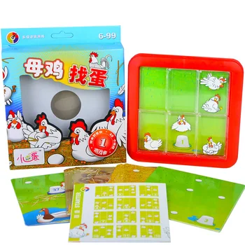 

Hens Find Eggs Board Game For Family Easy Play Puzzle Game For Children Logic 48-Levels Jigsaw have English Rules
