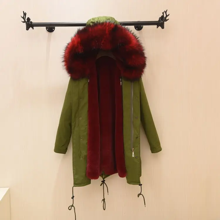 Rex Rabbit Hair iner To Read Female Новое тонкое пальто с имитацией лисьего меха Щука длинное пальто с имитацией меха Tide hh0012