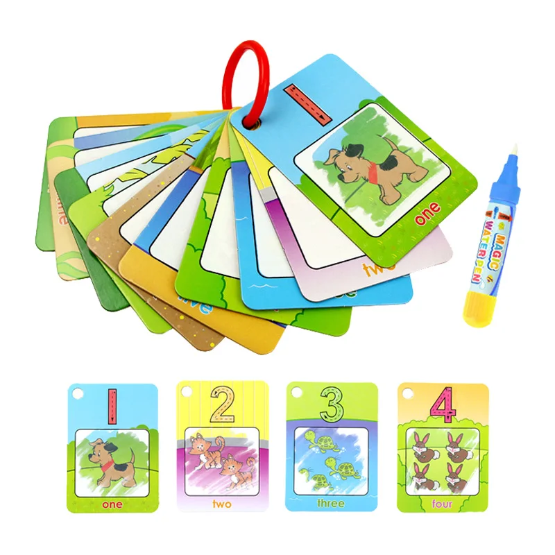 Download Magic Water Drawing Cards Coloring Book With Water Pen Painting Drawing Board Educational Toys For Children Gift Drawing Toys Aliexpress