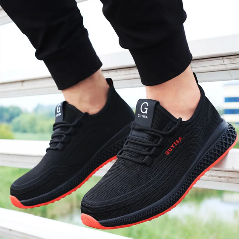 De verano a prueba de trabajo los zapatos de los hombres de los Anti  aplastamiento de acero Anti perforación del dedo del pie ligero resistente  al desgaste protectora de seguridad zapatos de