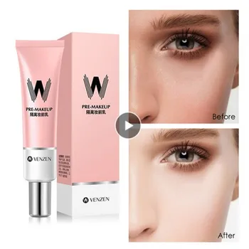 

30ml VENZEN Primer Foundation Shrink Pore Primer Base Smooth Face Brighten Makeup Skin Invisible Pores Concealer Korea Cosmetics