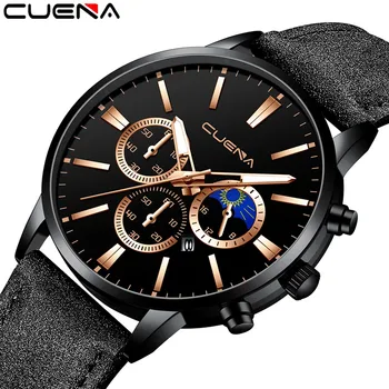 

Relogio Masculino Watch Men Top Stylish Military Watches Men Quartz Stainless Steel Leather Band waterproof Watch Fashion Часы