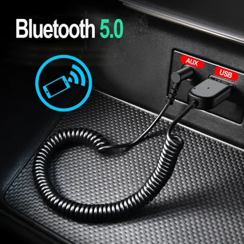 

Bluetooth Transmitter Wireless Bluetooth Receiver 5.0 Car AUX 3.5mm Bluetooth Adapter Audio Cable For Speaker Earphone Headphone