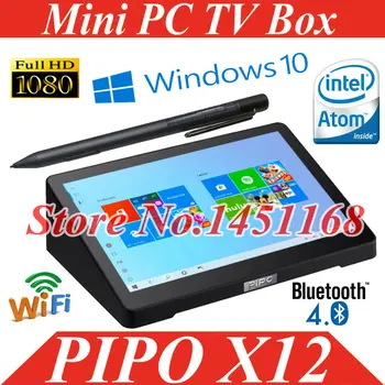 

Mini PC PIPO X12 Intel Cherry Z8350 Quad Core Windows10 TV BOX 4GB/64GB 10.8" Computer PC Box