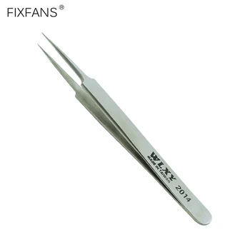 

FIXFANS 125mm Precision Stainless Steel Tweezers Pointed Tip Straight Tweezers for Craft Electronics Watch Phone Repair Tools