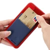 Universel auto-adhésif autocollant carte manches téléphone portefeuille étui bâton sur ID crédit porte-carte élastique Silicone téléphone portable poche ► Photo 3/6