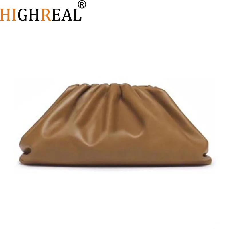 

Day Clutch Evening Party Purse Bag Women Large Big Ruched Pillow Bag Leather Pouch Handbag Summer Bag White Black Brown