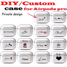 Пользовательское Имя/логотип/изображение Жесткий Пластиковый Чехол для airpods pro Чехол для Bluetooth беспроводной Airpod 3 Чехол DIY индивидуальные фото буквы