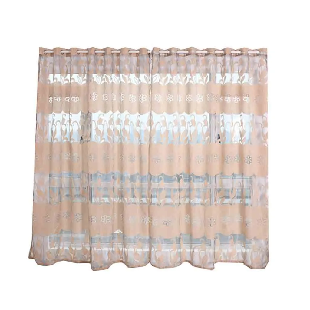 Beige Ouneed 2 шт. тюльпан французские оконные двери шторы ткань украшение дома для спальни домашний Декор Твердые шторы для гостиной - Цвет: Beige