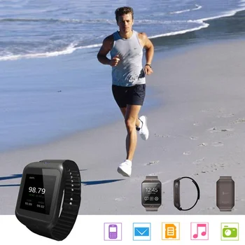 

Multi-Language GPRs Network Unisex W3 Dual-Channel Earphone Smart Watch Sport Touch Screen Wrist Watch Bluetooth Earphone Coffee