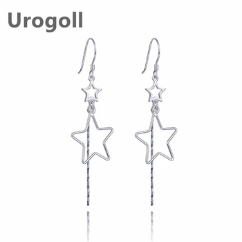 

Fashion Women 925 Sterling Silver Jewelry Star Shape Earrings Inlaid Zircon Earrings Silver Earring For Girl Party Birthday Gift