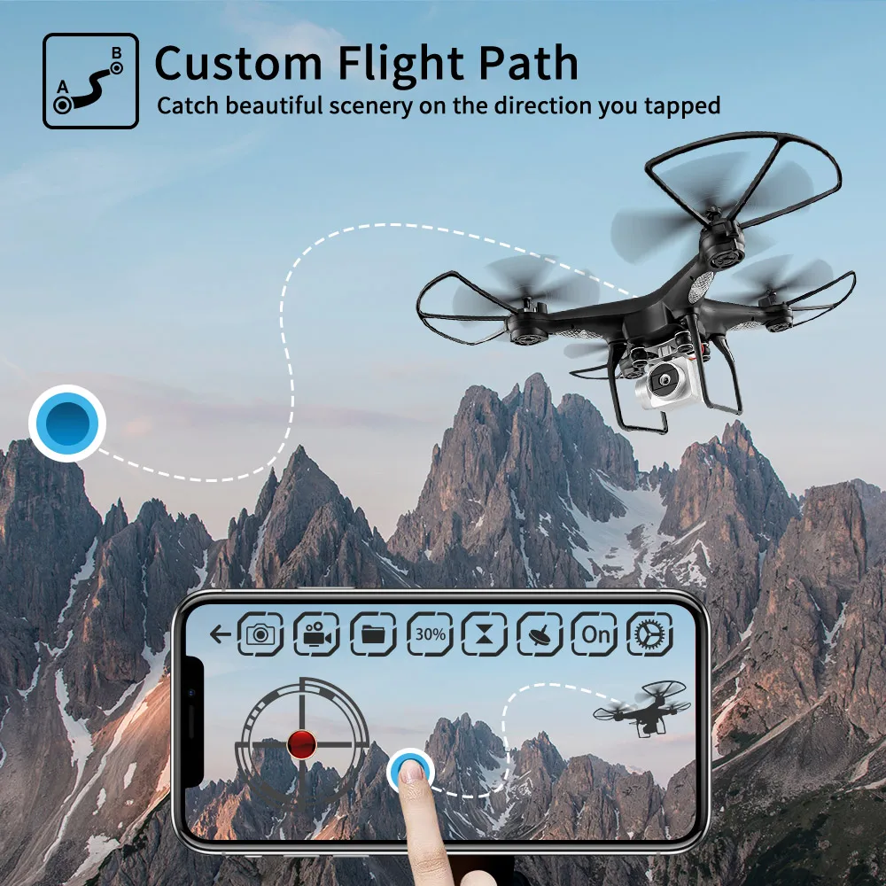 JJRC H68 RC Drone Quadcopter Drones with Camera HD 720P Wifi FPV Quadrocopter Altitude Hold Headless Mode Dron 20 Mins Fly Time