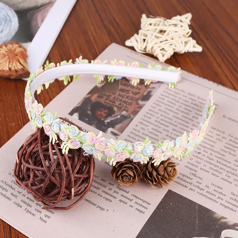 Boho Chic Candy Daisy Girls Hair Bands Women Solid Embroidery Flower Headbands Kids Chrysanthemum Headwear Hair Accessories star hair clips Hair Accessories