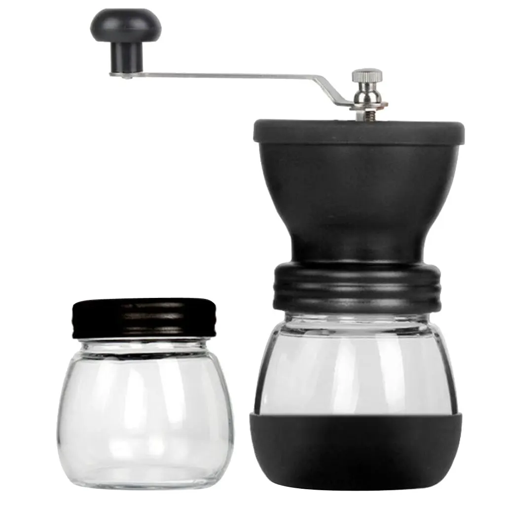 Manual Coffee Grinder with Airtight Canister, Conical Burr Mill