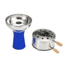 1 шт. силиконовые насадки для кальяна чаша дымчатый горшок металлический углеродный разделитель уголь для кальяна держатель кальян наргиле аксессуары