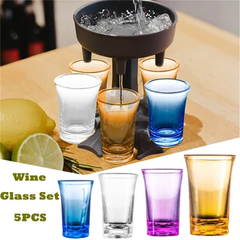 

5PCS Acrylic Stemless Wine Glasses and Water Tumblers Plastic Tea Glass Cup Beer Coffee Cup Set Beverage Glasses Drink Tool J60