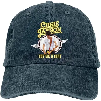 

DonTEmerson Chris Janson Denim Hat Retro Fashion Can Adjust Denim Cap Baseball Cap Unisex Black