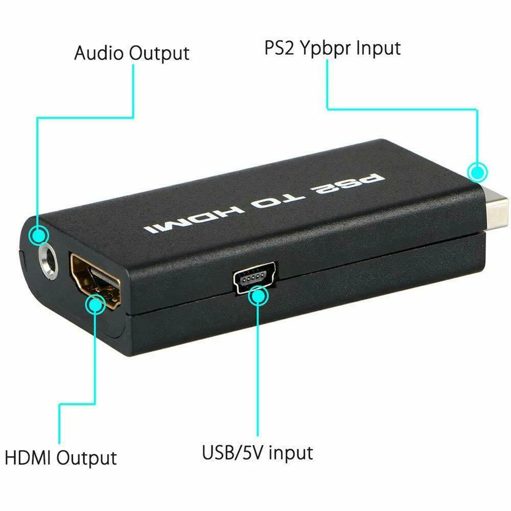 Для PS2 к HDMI аудио видео конвертер адаптер портативный AV HDMI кабель USB 5 В вход JR предложения