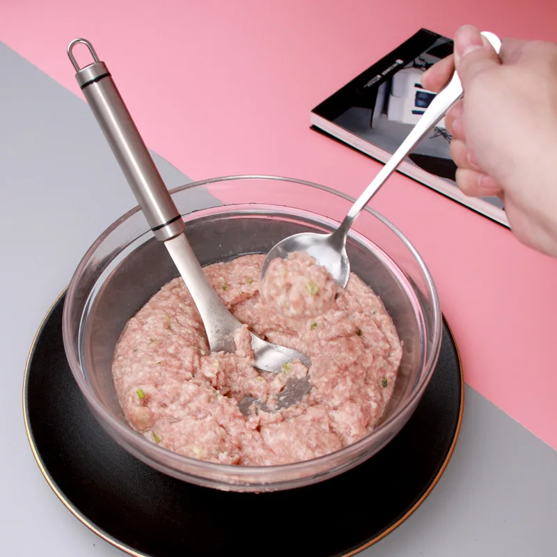 

Non-Stick Creative Meatball Maker Spoon Meat Baller with Elliptical Leakage Hole Meat Ball Mold Kitchen Utensil Gadget Meat Tool