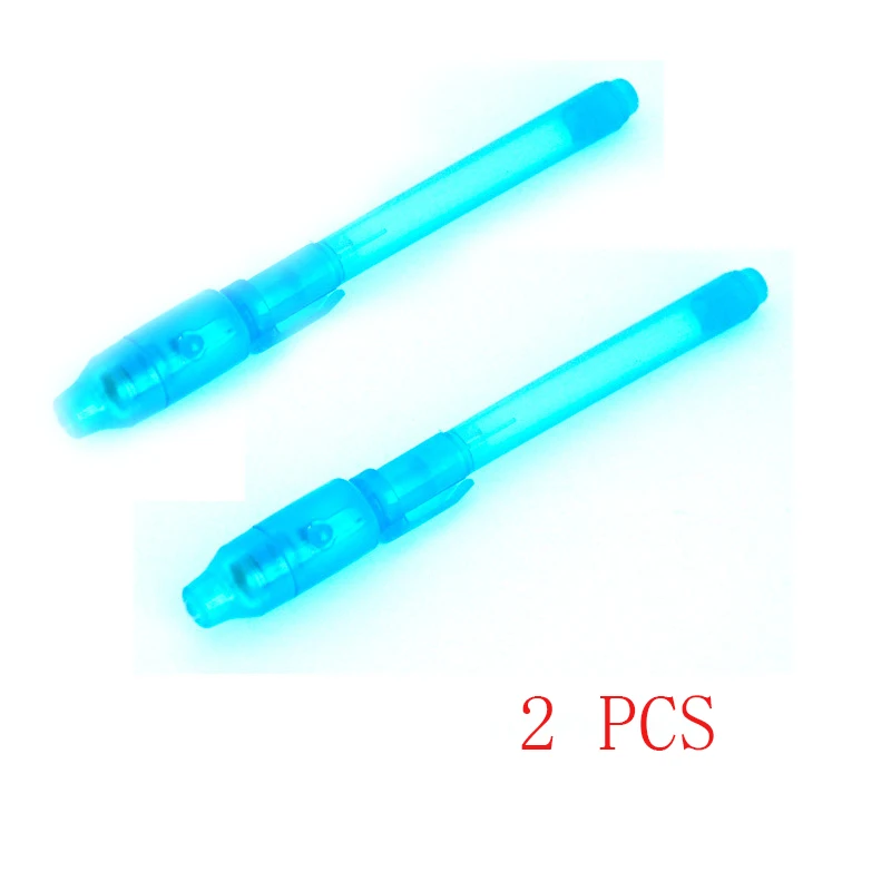 2PCS Светодиодный светящийся чертежный щит для рисования граффити, планшет для рисования, волшебное рисование, светильник-забавная флуоресцентная ручка, развивающие игрушки для мальчиков и девочек - Цвет: 2PCS