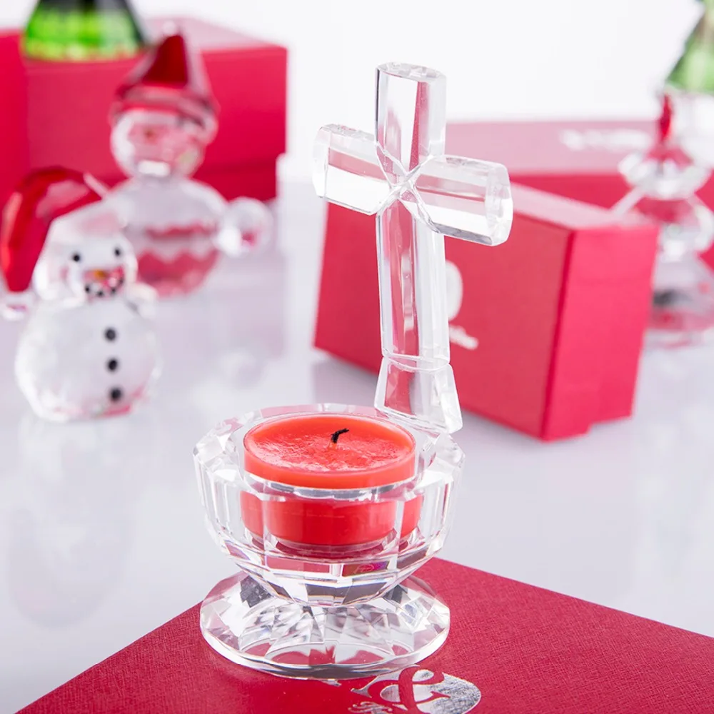 H& D ручная работа крест подсвечник Статуэтка Элегантный Подсвечник Держатель для Рождественского украшения стола коллекционный подарок