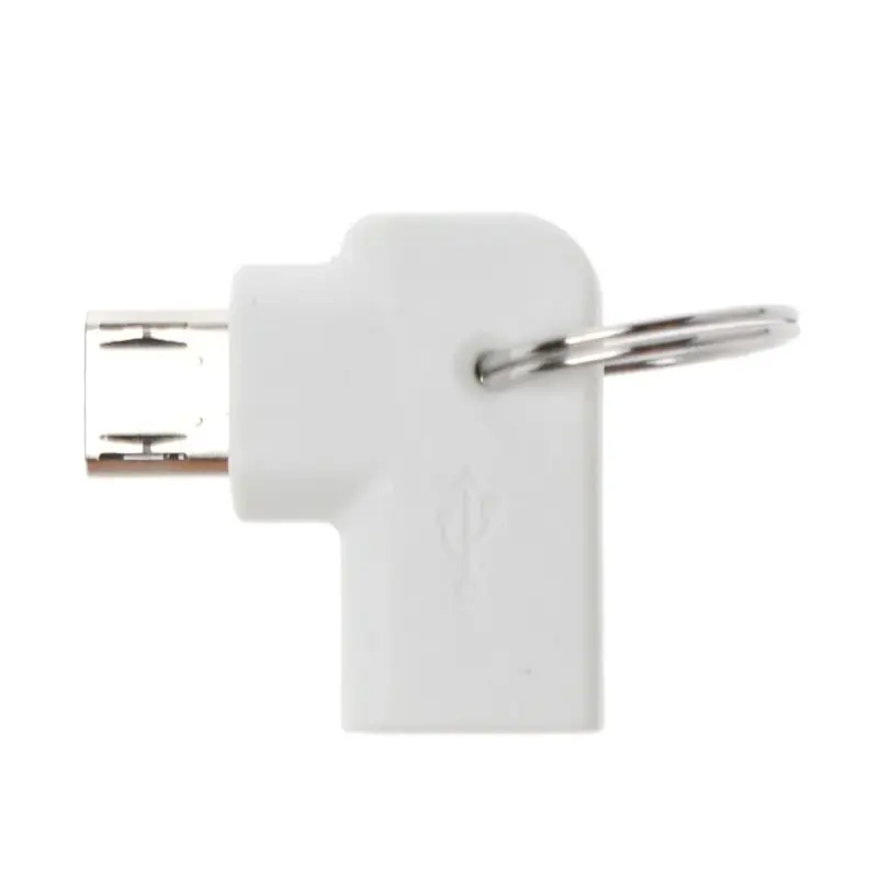 90 градусов Micro USB мама-папа Зарядка конвертер разъем адаптер для samsung huawei Xiaomi zte Android мобильный телефон стол - Цвет: Белый