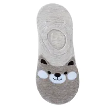 Женские носки с животными; удобные хлопковые Модные женские тапочки в полоску; короткие женские носки до лодыжки