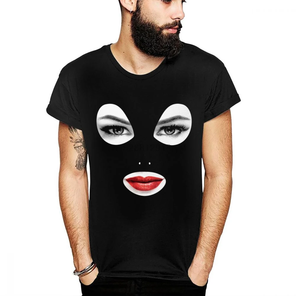 Fashion O-neck Latex Hood Summer Hip Hop T-shirt For Male Harajuku Natural Cotton T Shirt S-6XL |
