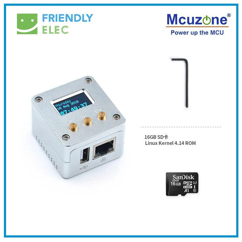 Programável em Python Kit de Alumínio Nanopi Metal Completo Habitação Oled Friendlyelec Neo - Imagem 5