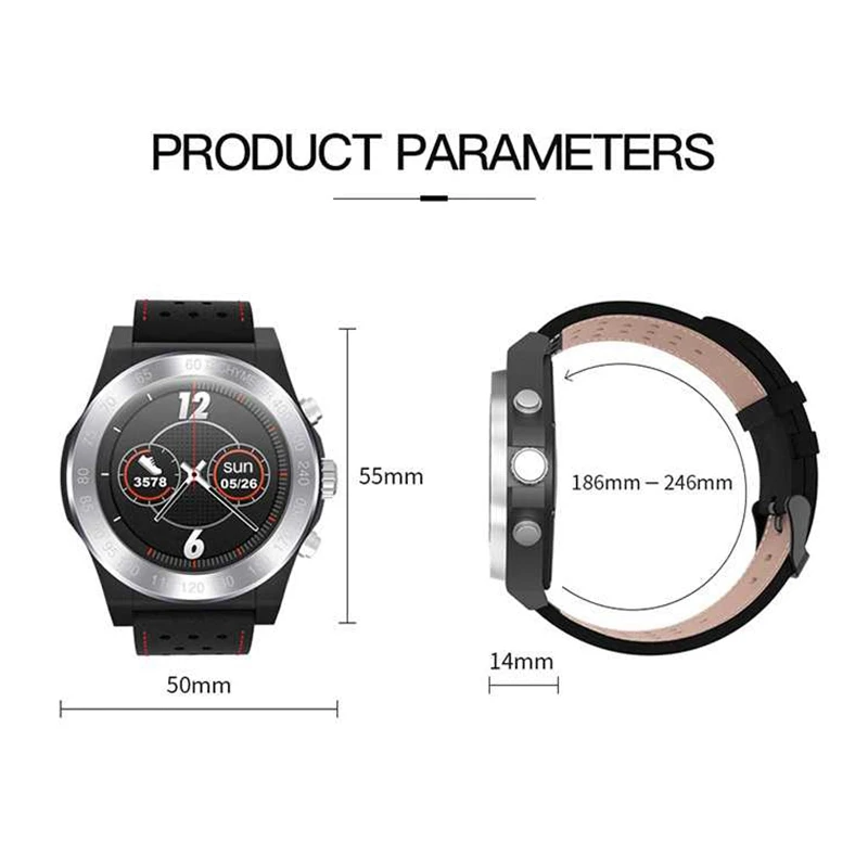 CK25 1.3Inch Full Round Color Screen Smart Watch Fitness Band 24H Heart Rate O2 Monitor Leather Strap Smart Watch Men
