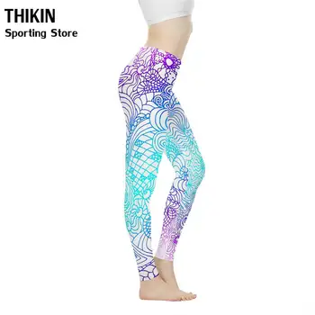 

Gradient Abstract Flowers Print Seamless legins Pants Sports Leggings for Women's Workout Slim Gym Fitness Running Leggings