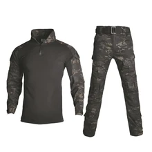 Униформа армии США рубашка брюки наборы Тактический Боевой страйкбол Охота Одежда Камуфляж BDU черный CP