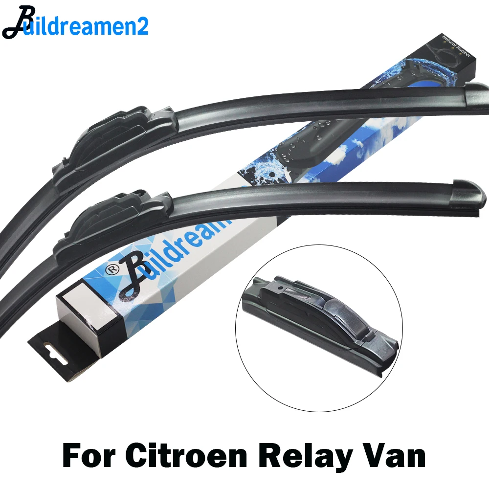 Buildreamen2 2 X Car Wiper Blade Front Windscreen Rubber Wiper Fit Hook