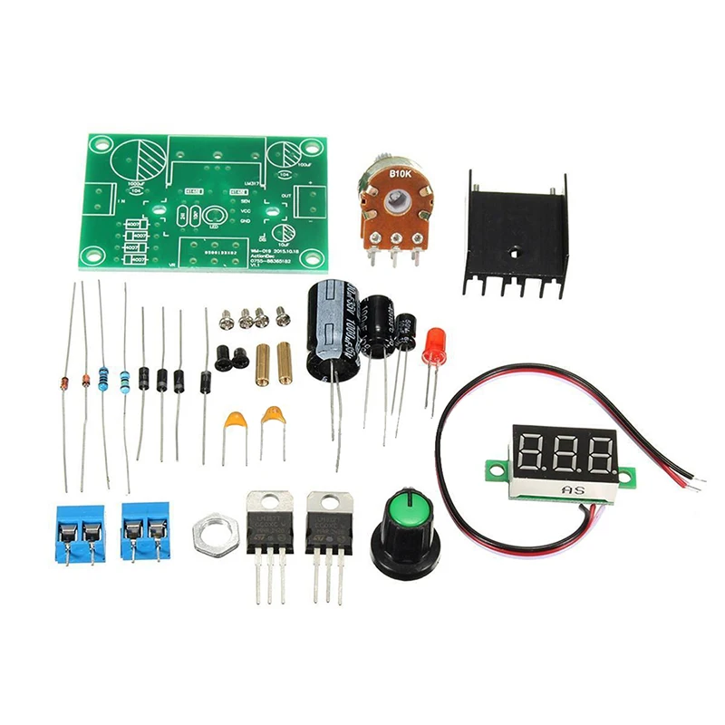 DIY Kit LED LM317 Adjustable Voltage Regulator Step-down Power Supply Module Set | Электроника